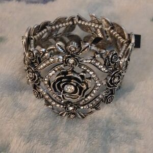 Thalia Sodi Silver Floral Statement Bracelet